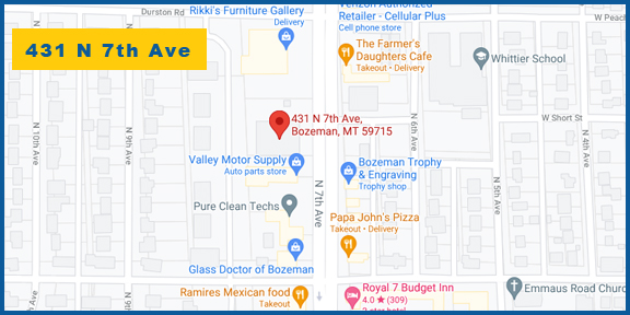Google map of Access Fitness location at 431 N 7th Ave Bozeman Montana